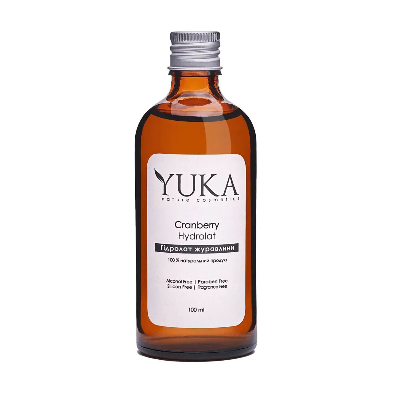 Гідролат для обличчя, тіла та волосся Yuka Cranberry Hydrolat, 100 мл